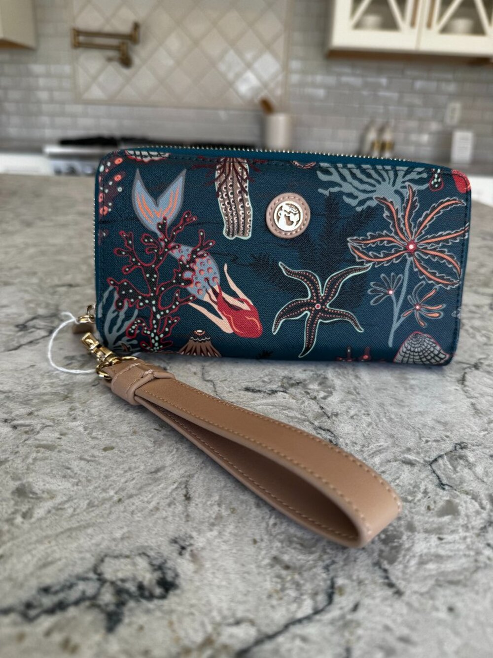 Spartina 449 Teal Sea Life Wallet